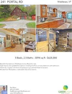 Printable PDF flyer of 241 Portal Rd. 4 Photos & Short Description