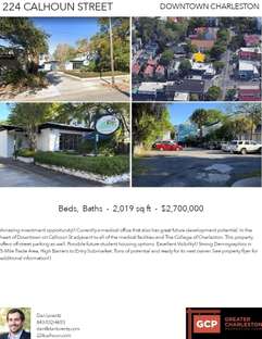 Printable PDF flyer of 224 Calhoun Street. 4 Photos & Short Description