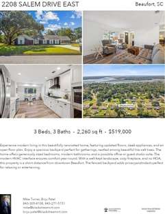 Printable PDF flyer of 2208 Salem Drive East. 4 Photos & Short Description