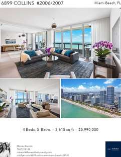 Printable PDF flyer of 6899 Collins Ave #2006/2007. Photos & Basic Info