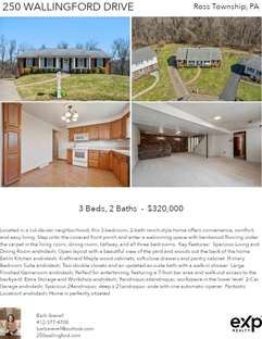 Printable PDF flyer of 250 Wallingford Drive. 4 Photos & Short Description