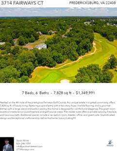 Printable PDF flyer of 3714 FAIRWAYS CT. Main Photo & Short Description