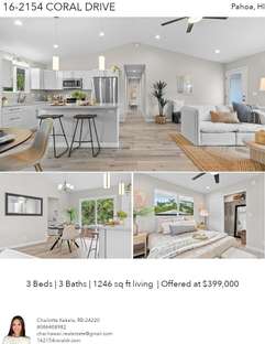 Printable PDF flyer of 16-2154 Coral Drive. Photos & Basic Info