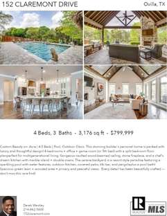 Printable PDF flyer of 152 Claremont Drive. 4 Photos & Short Description