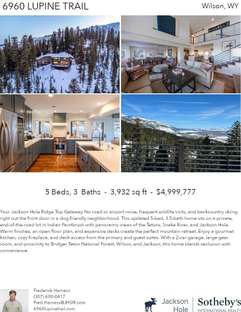 Printable PDF flyer of 6960 Lupine Trail. 4 Photos & Short Description
