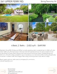 Printable PDF flyer of 261 Upper Ferry Rd.. 4 Photos & Short Description