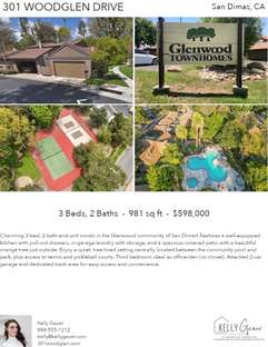 Printable PDF flyer of 301 Woodglen Drive. 4 Photos & Short Description
