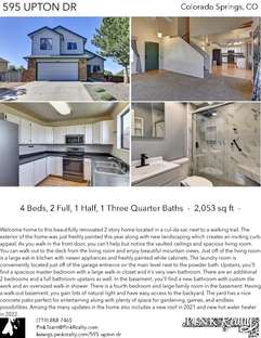 Printable PDF flyer of 595 Upton Dr. 4 Photos & Short Description