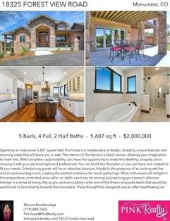 Printable PDF flyer of 18325 Forest View Road. 4 Photos & Short Description